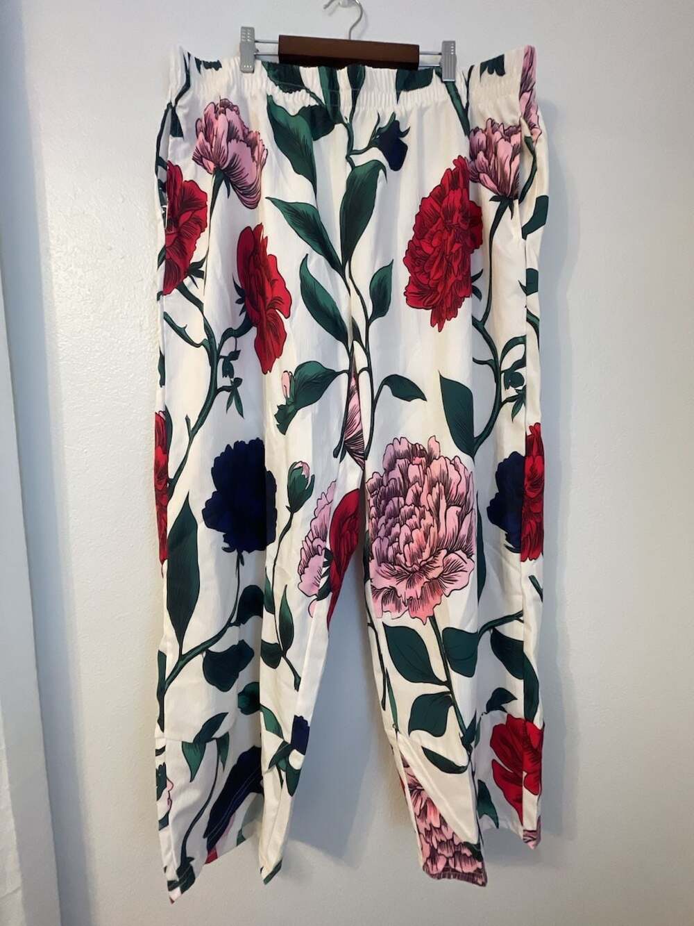 Floral Wide Leg Pants Size 4XL White Red Green Bottoms
Boho
Flower
Hippie